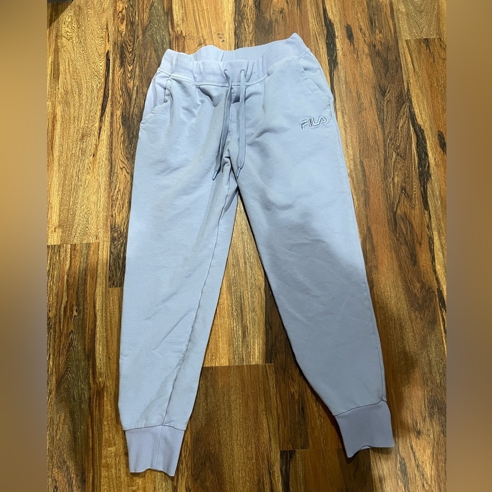 Fila Purple Lilac Purple Jogger Pants Size L EUC - Picture 2 of 4